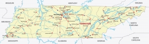 Tennessee state road map